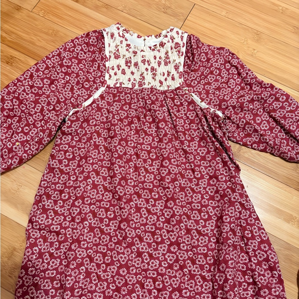 ZARA Floral Long Sleeve Dress